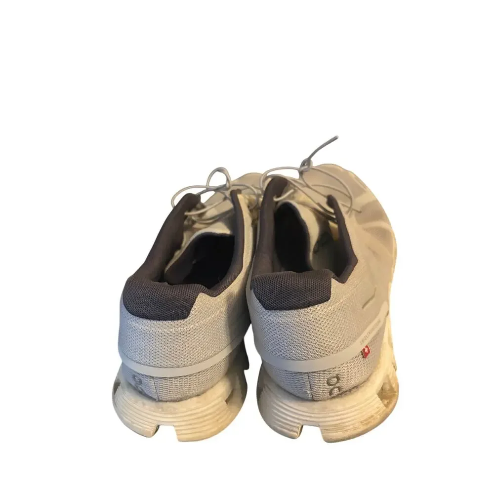 On Running Mens Cloud Sneakers Light Gray White Sole Size 12